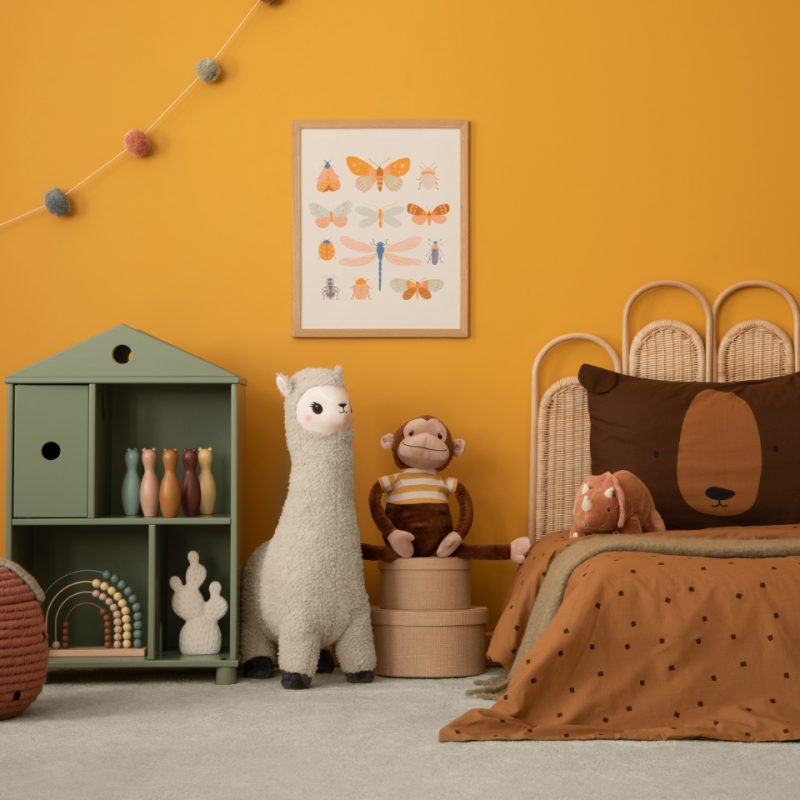 Love saxony carpet in colour coriander in a baby room setting