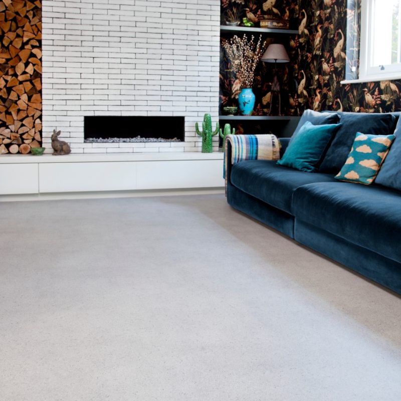 Wood effect vinyl in studio with armchair